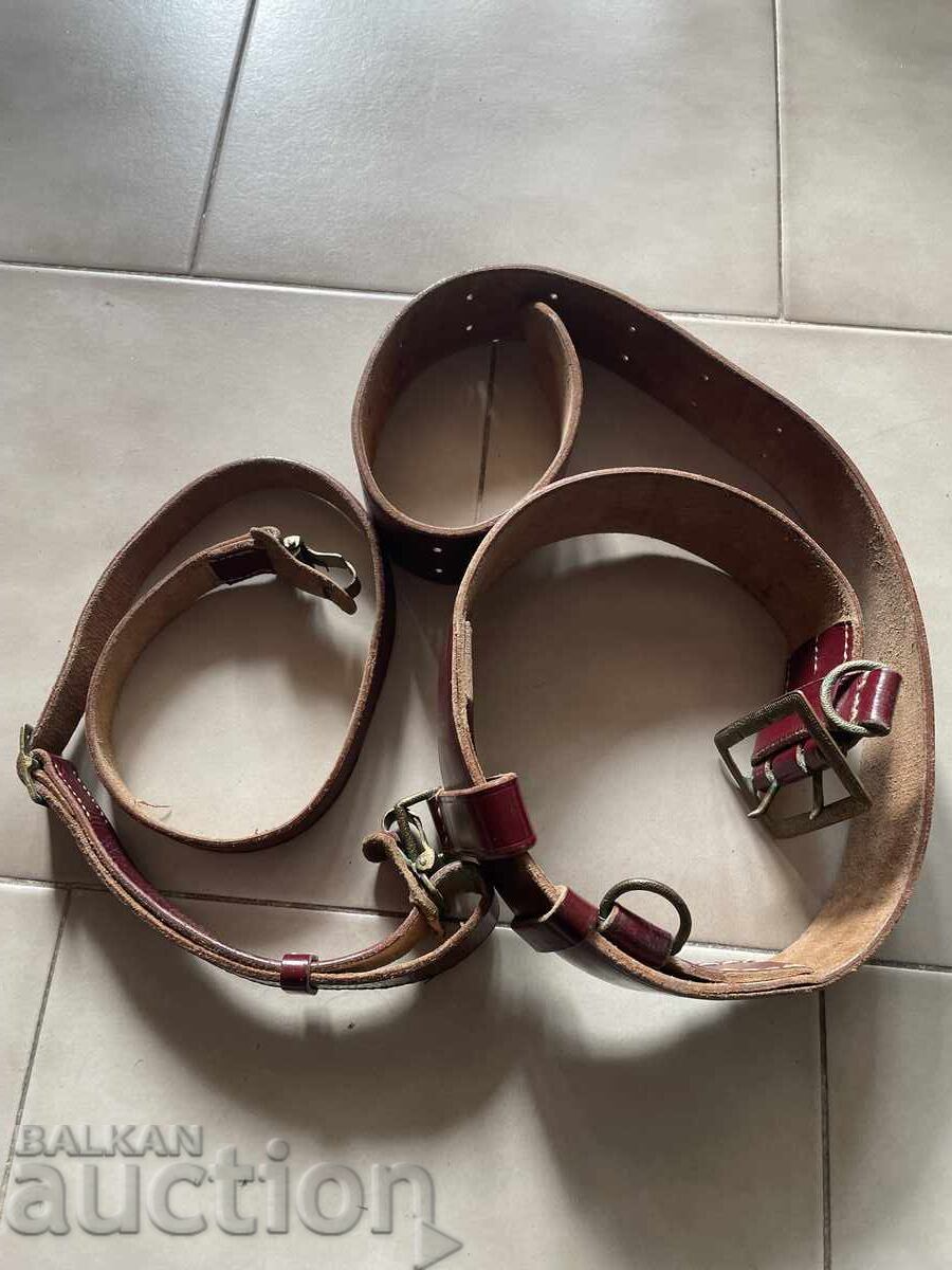 Officer's belt - 1.25/5 cm, leather, new