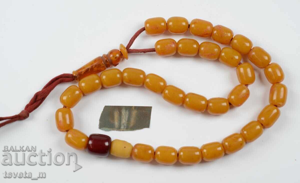 Auction  Rosary, invoice and (amber?) 69 gr