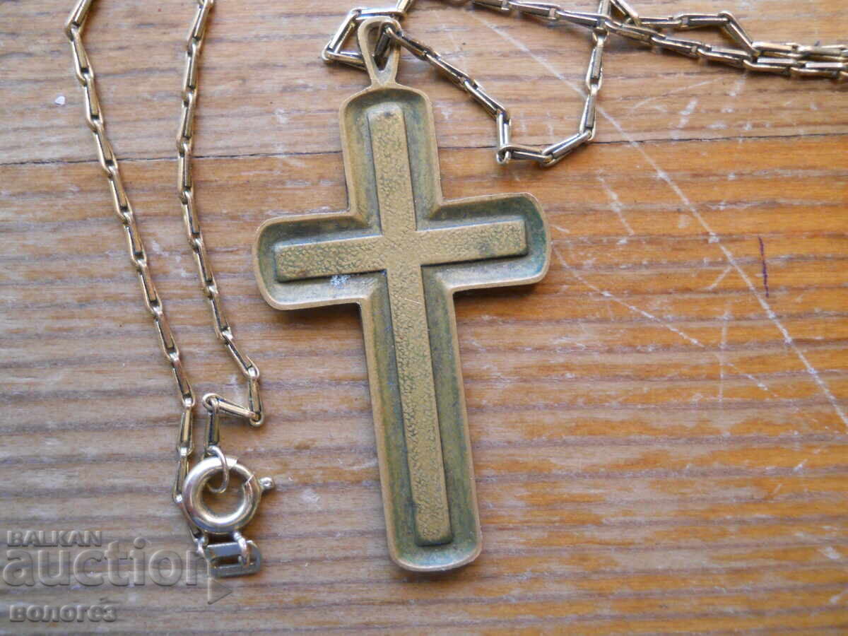 Licitație Lanț placat cu aur cu cruce