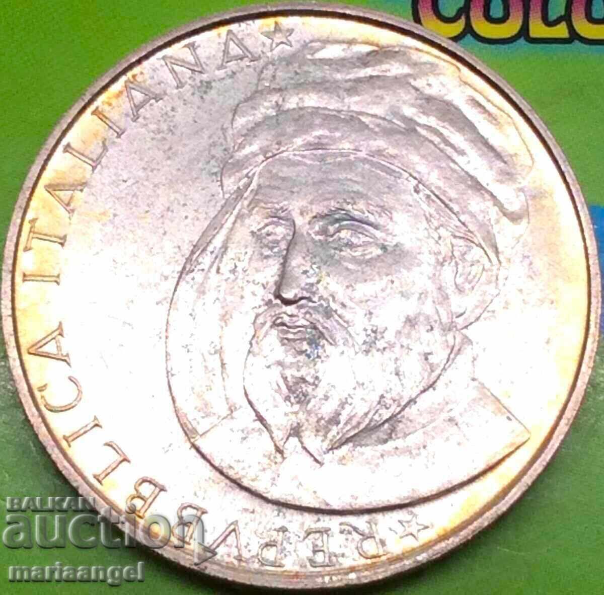 Auction 500 Lire 1986 Italy Donatello UNC Silver Gold Patina Auction 500 Lire 1986 Italy Donatello UNC Silver Gold Patina