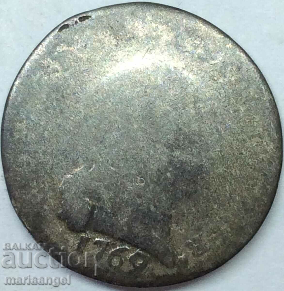 Auction 1/2 soldo 1769 Italy Sardinia Duke Carl billon - rare Auction 1/2 soldo 1769 Italy Sardinia Duke Carl billon - rare