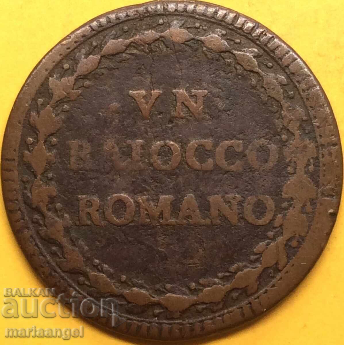 Auction  Baiocco Romano Clement XIII 1758-1769 Vatican 10,13