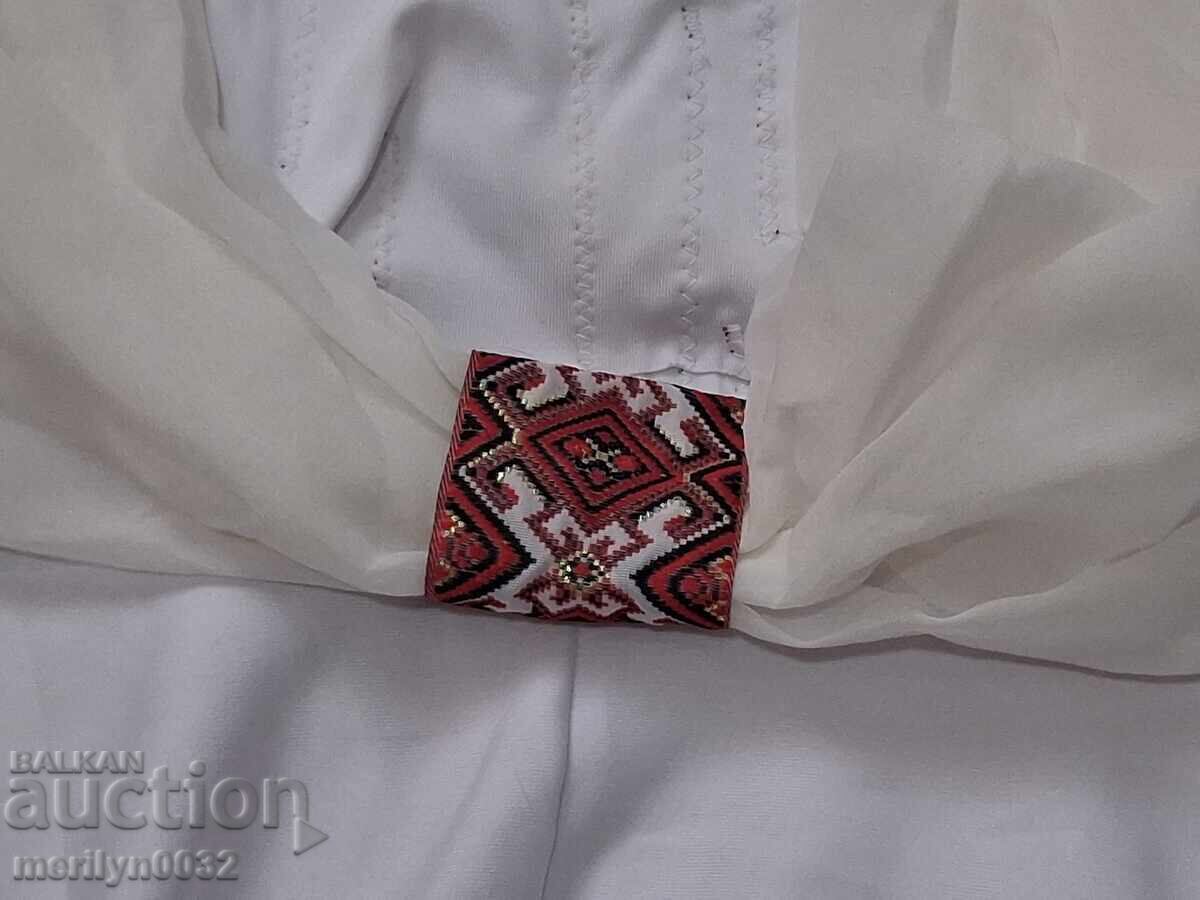 Λευκό φόρεμα με μεταξωτά μανίκια, παραδοσιακή φορεσιά, σουκμάν - 6 Λευκό φόρεμα με μεταξωτά μανίκια, παραδοσιακή φορεσιά, σουκμάν - 6