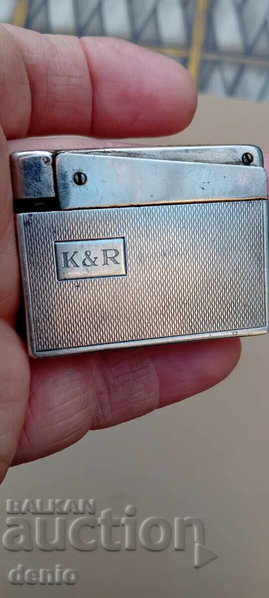 Παλιό γερμανικό ασημένιο αναπτήρα, 935, KW Παλιό γερμανικό ασημένιο αναπτήρα, 935, KW