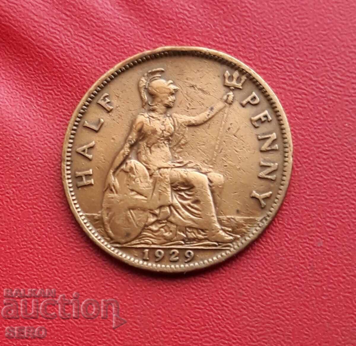 Marea Britanie - 1/2 penny 1929 Marea Britanie - 1/2 penny 1929