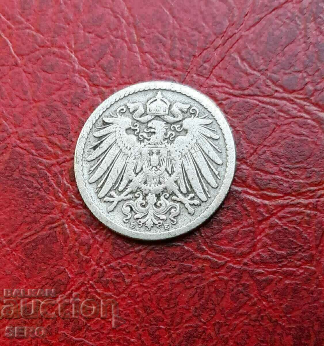 Γερμανία-5 Pfennig 1895 E-Muldenhüten-σπάνιο με τιμή 8.00 BGN | € 4.09 Γερμανία-5 Pfennig 1895 E-Muldenhüten-σπάνιο με τιμή 8.00 BGN | € 4.09