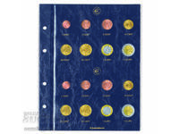 Листове за монети VISTA, евро неутрални всеки за 2 комплекта