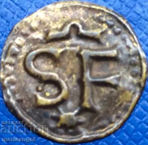 Ισπανία Καταλονία 1 Φελόπα SF+Αστέρι 14mm Κασσίτερος - σπάνιο Ισπανία Καταλονία 1 Φελόπα SF+Αστέρι 14mm Κασσίτερος - σπάνιο