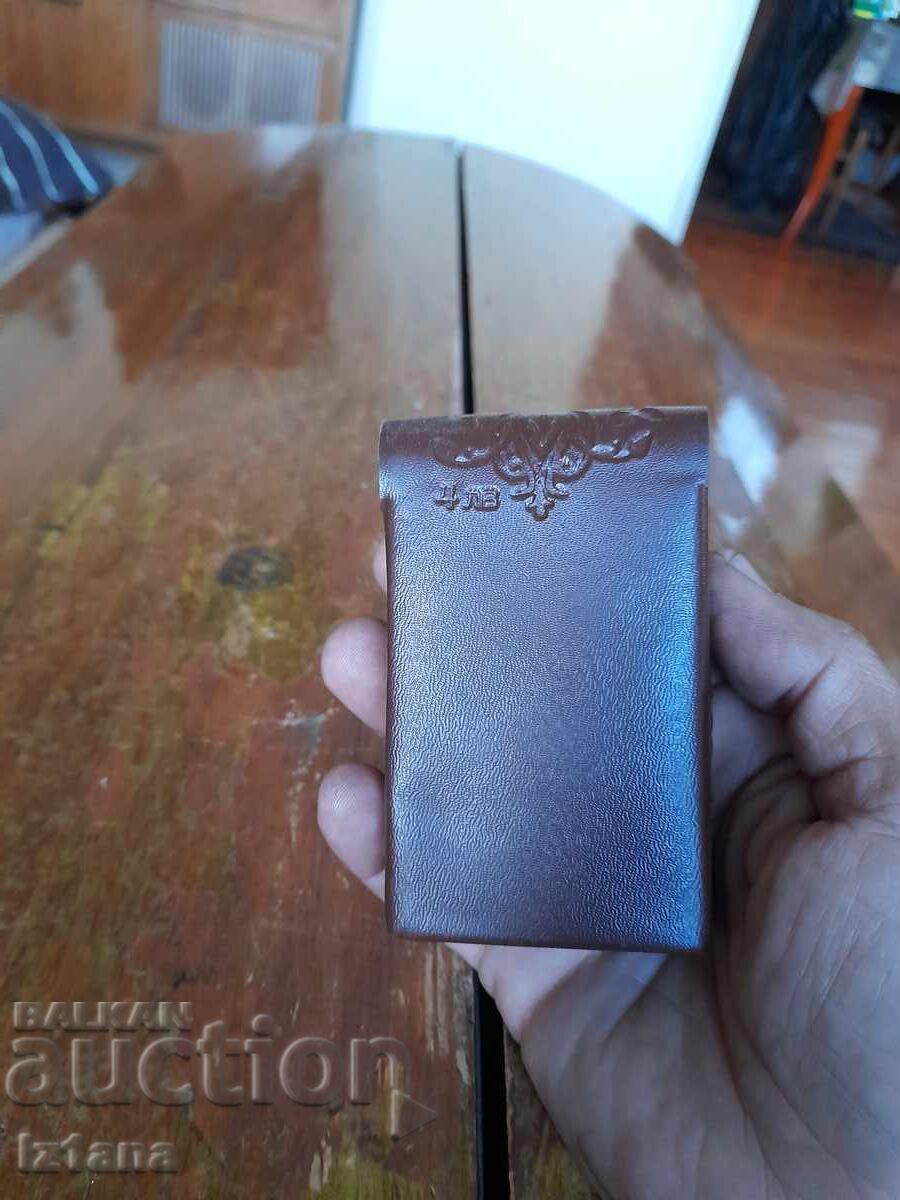 Παράδοση Παλιά δερμάτινη ταμπακιέρα για τσιγάρα, θήκη Παράδοση Παλιά δερμάτινη ταμπακιέρα για τσιγάρα, θήκη