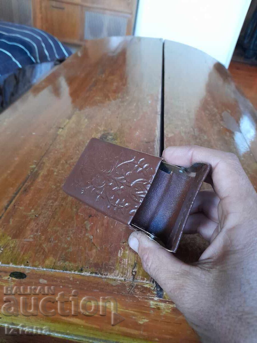 Παλιά δερμάτινη ταμπακιέρα για τσιγάρα, θήκη - 6 Παλιά δερμάτινη ταμπακιέρα για τσιγάρα, θήκη - 6