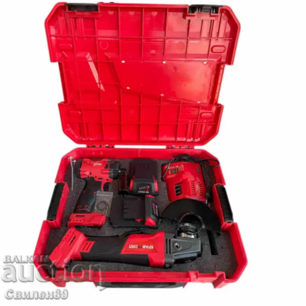 Set 2 în 1 KraftRoyal Red Mx Fuel 36V – polizor unghiular + cheie de impact Set 2 în 1 KraftRoyal Red Mx Fuel 36V – polizor unghiular + cheie de impact