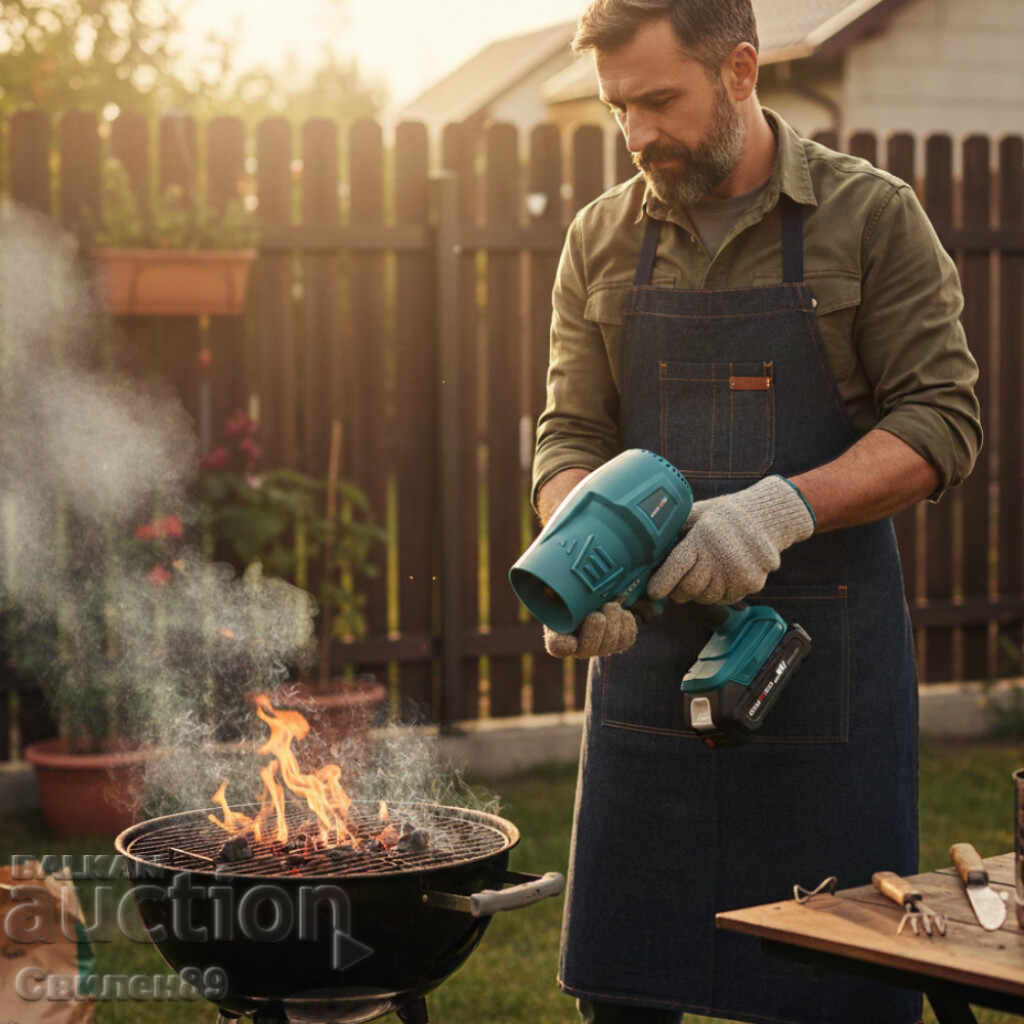 Suflantă turbo cu acumulator 36V – Pistol de aer puternic cu 2 Suflantă turbo cu acumulator 36V – Pistol de aer puternic cu 2