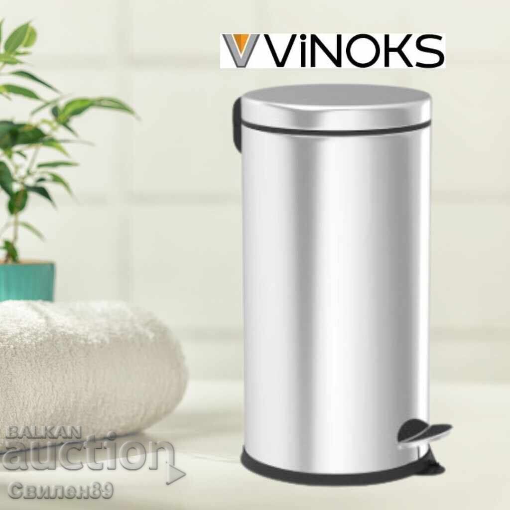 Vinoks 409400, 3L, stainless steel pedal trash can - 6 Vinoks 409400, 3L, stainless steel pedal trash can - 6