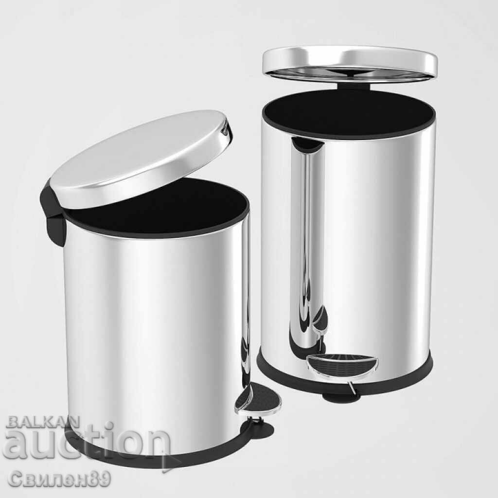 Vinoks 409400, 3L, stainless steel pedal trash can Vinoks 409400, 3L, stainless steel pedal trash can
