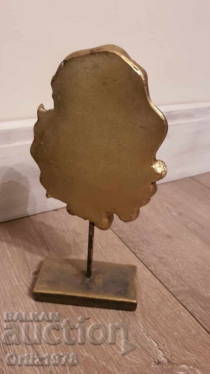 Аукцион Златен Дядо Коледа на стойка– 26см Аукцион Златен Дядо Коледа на стойка– 26см