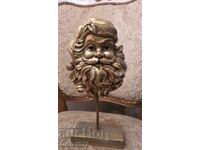 Златен Дядо Коледа на стойка– 26см