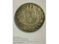 Франция рядка сребърна монета Louis XVIII 5 франка 1821 A