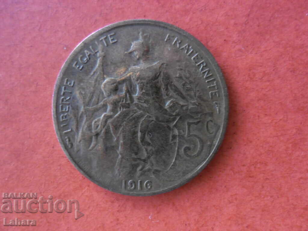 5 λεπτά 1916 Γαλλία 5 λεπτά 1916 Γαλλία