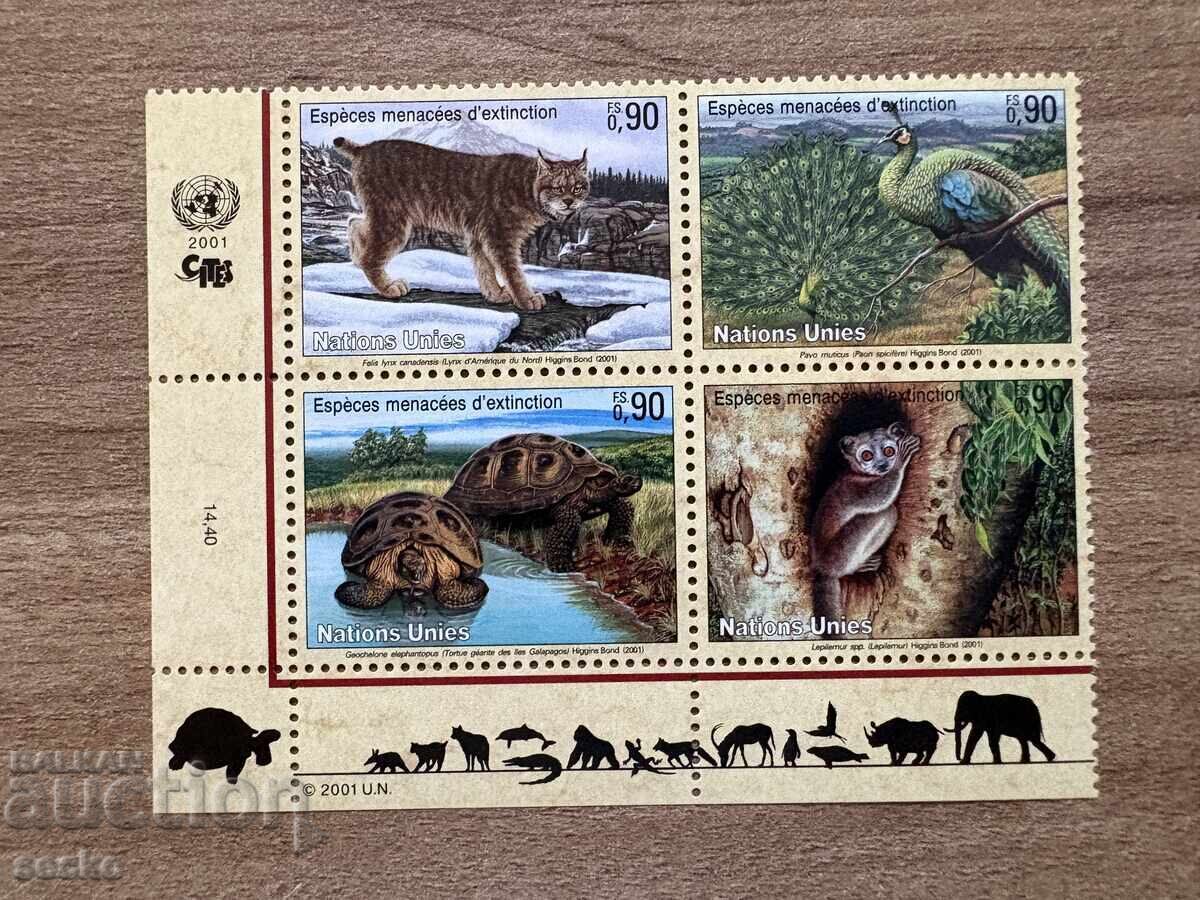 ΟΗΕ Γενεύη - Απειλούμενα Είδη (2001) MNH ΟΗΕ Γενεύη - Απειλούμενα Είδη (2001) MNH