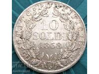 10 солди 1868 Ватикан Пий IX An. XXIII сребро