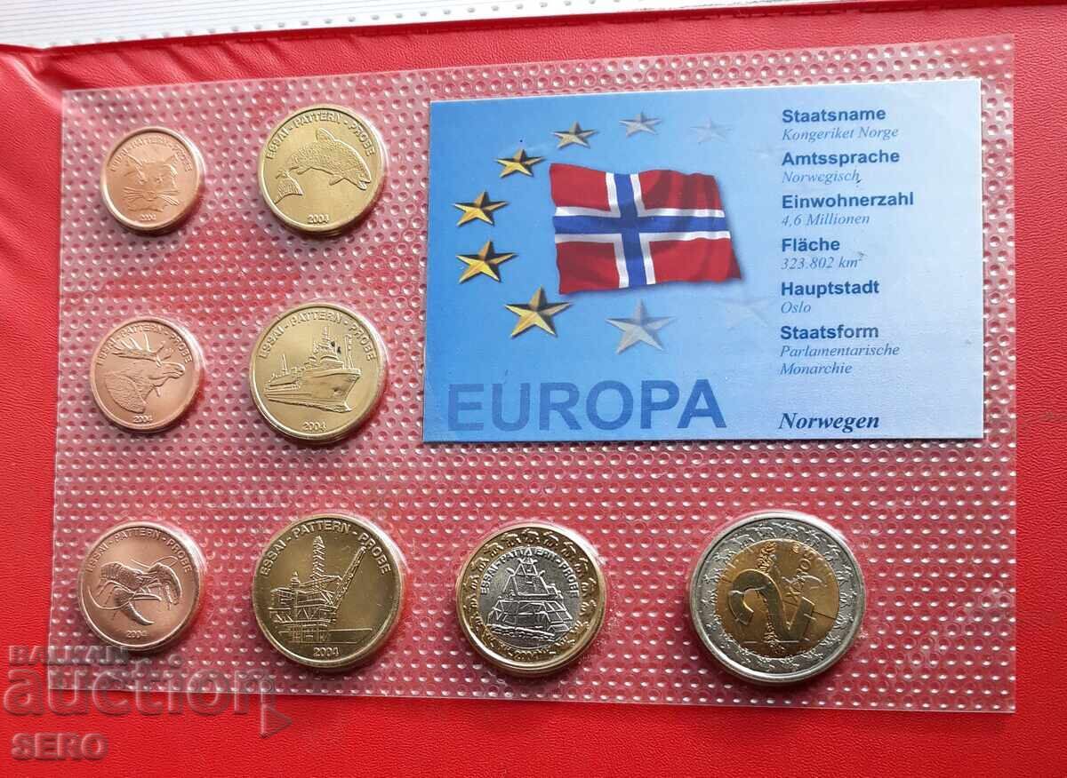 Νορβηγία ΣΕΤ 2004 από 8 δοκιμαστικά ευρώνομίσματα
