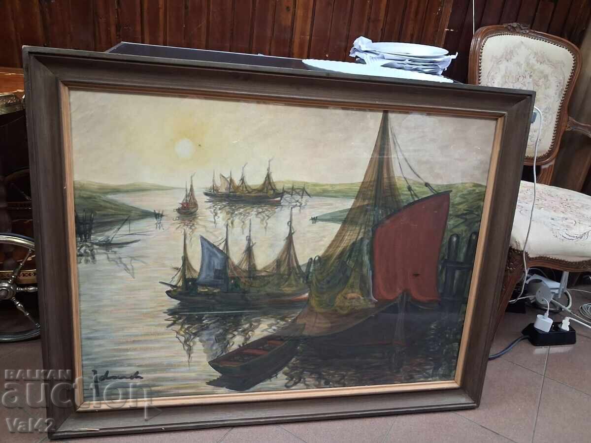 Доставка на Картина „Рибарски лодки при залез“ Доставка на Картина „Рибарски лодки при залез“