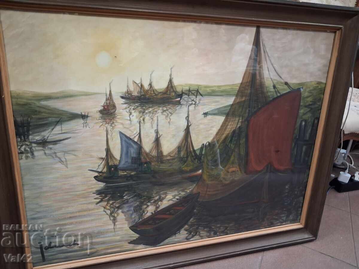 Картина „Рибарски лодки при залез“ - 5 Картина „Рибарски лодки при залез“ - 5