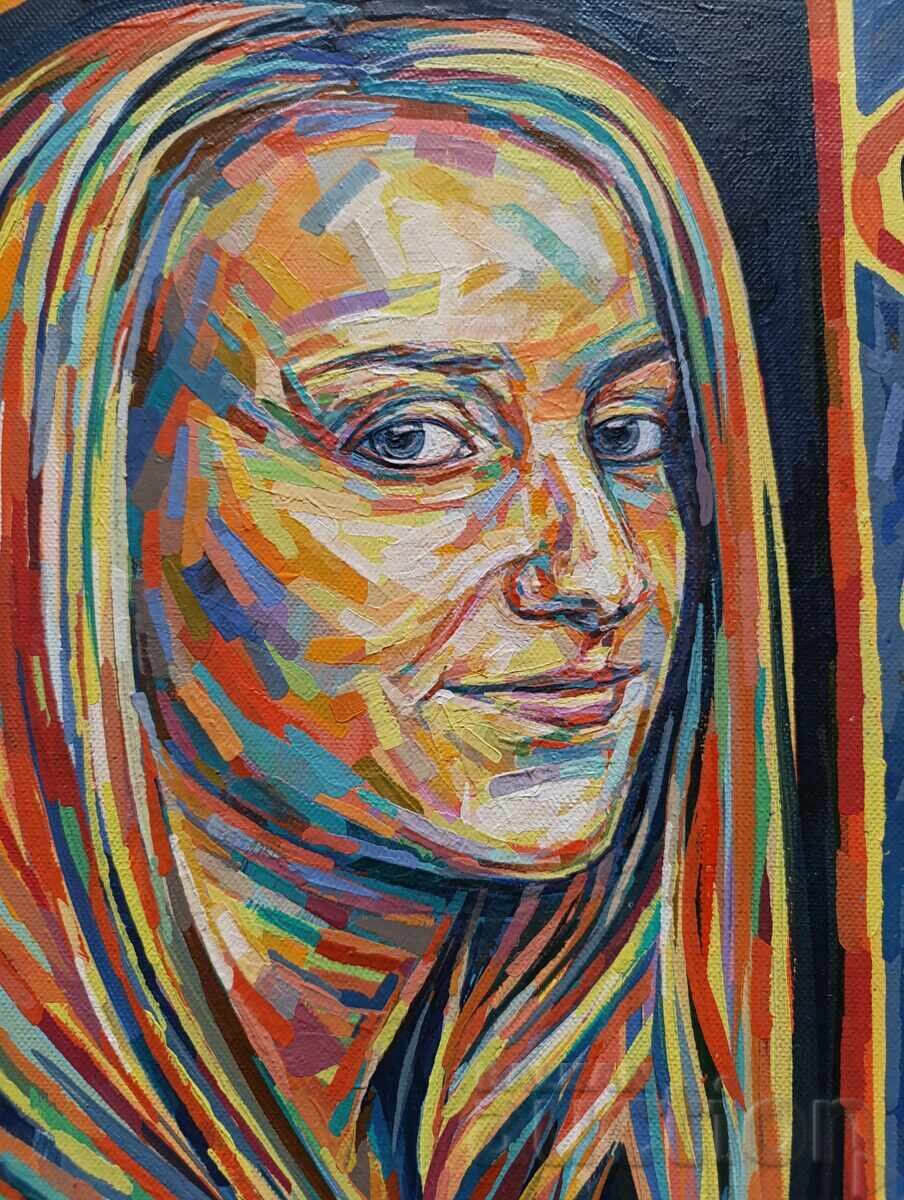 Licitație Maria Yurkova, portret feminin în ulei