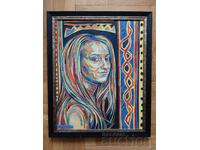 Maria Yurkova, portret feminin în ulei