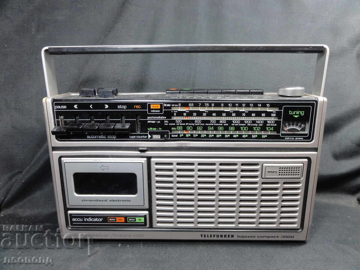 БЗЦ СТАР РЕТРО ТРАНЗИСТОР РАДИО КАСЕTОФОН TELEFUNKEN BAJAZZO БЗЦ СТАР РЕТРО ТРАНЗИСТОР РАДИО КАСЕTОФОН TELEFUNKEN BAJAZZO