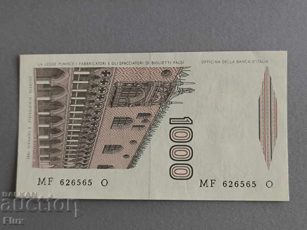Банкнота - Италия - 1000 лири UNC | 1982г. с цена € 3.07 | 6.00 лв. Банкнота - Италия - 1000 лири UNC | 1982г. с цена € 3.07 | 6.00 лв.