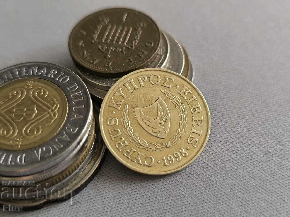 Монета - Кипър - 5 цента | 1998г. с цена 1.25 лв. | € 0.64 Монета - Кипър - 5 цента | 1998г. с цена 1.25 лв. | € 0.64