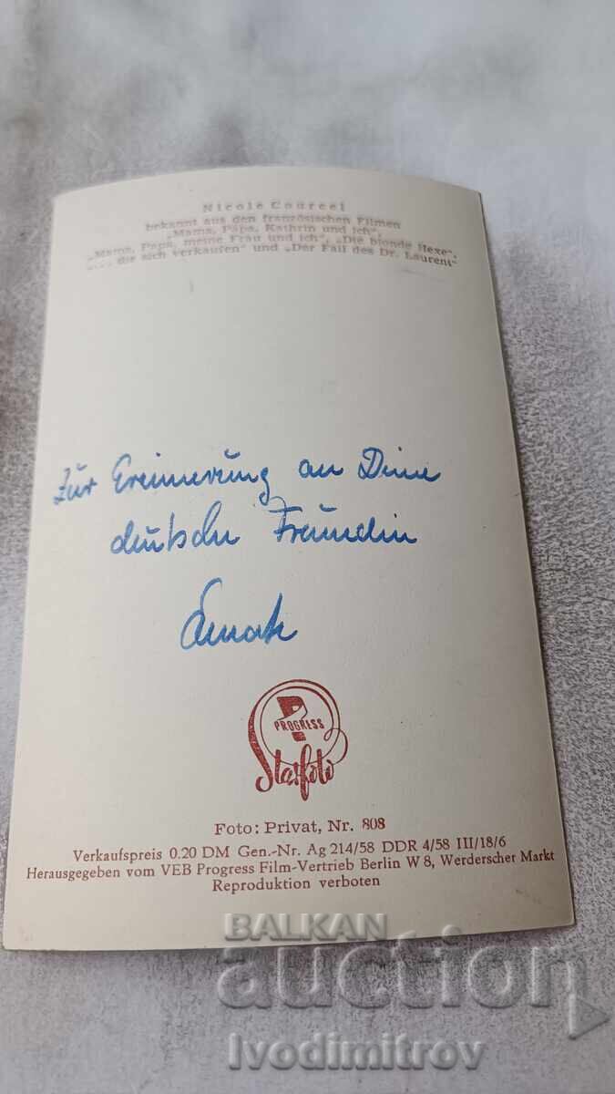 Carte poștală Nicole Courcel cu preț 0.95 BGN | € 0.49 Carte poștală Nicole Courcel cu preț 0.95 BGN | € 0.49