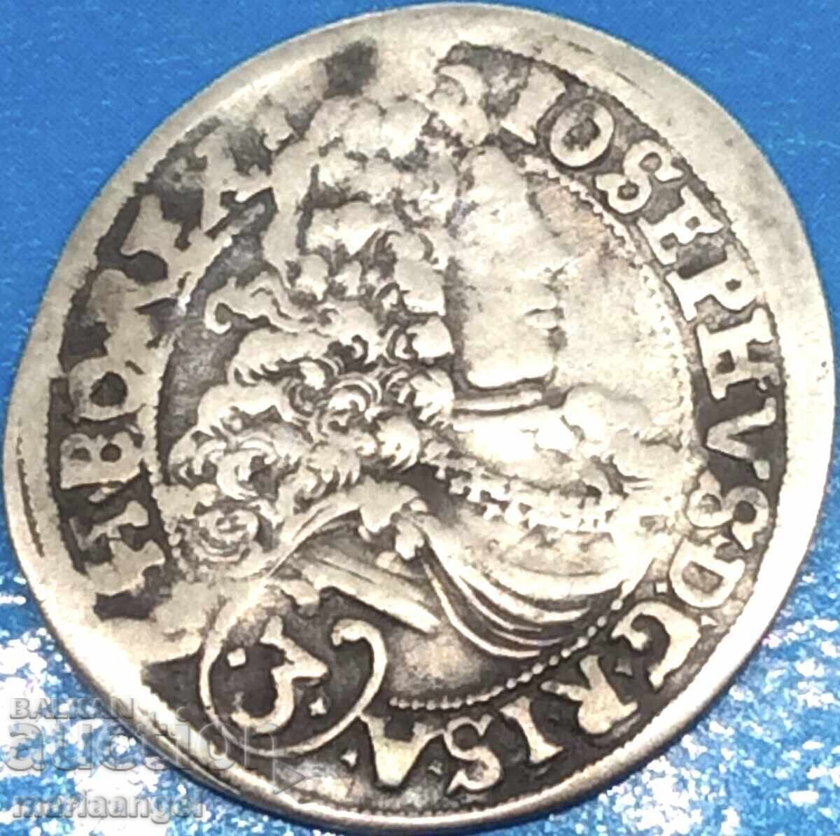 Δημοπρασία 3 Kreuzer 1710 Αυστρία Joseph I 1705-1711 St. Λευκό - μέντα Αγ Δημοπρασία 3 Kreuzer 1710 Αυστρία Joseph I 1705-1711 St. Λευκό - μέντα Αγ