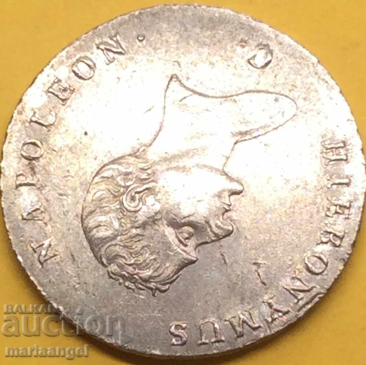 Jerome Napoleon 2/3 Thaler 1809 Germania Westfalia argint - 5 Jerome Napoleon 2/3 Thaler 1809 Germania Westfalia argint - 5