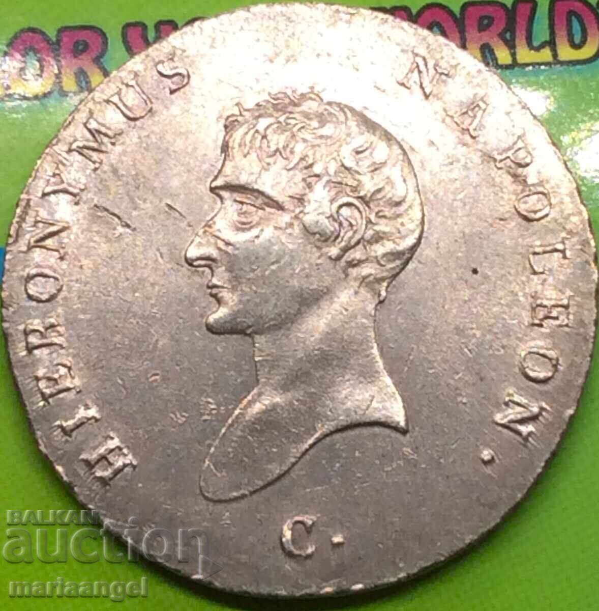 Jerome Napoleon 2/3 Thaler 1809 Germania Westfalia argint - 7