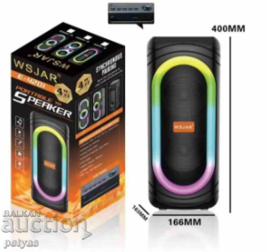 Тонколона 2x4" с LED цветни светлини,WSJAR E4201 Тонколона 2x4" с LED цветни светлини,WSJAR E4201