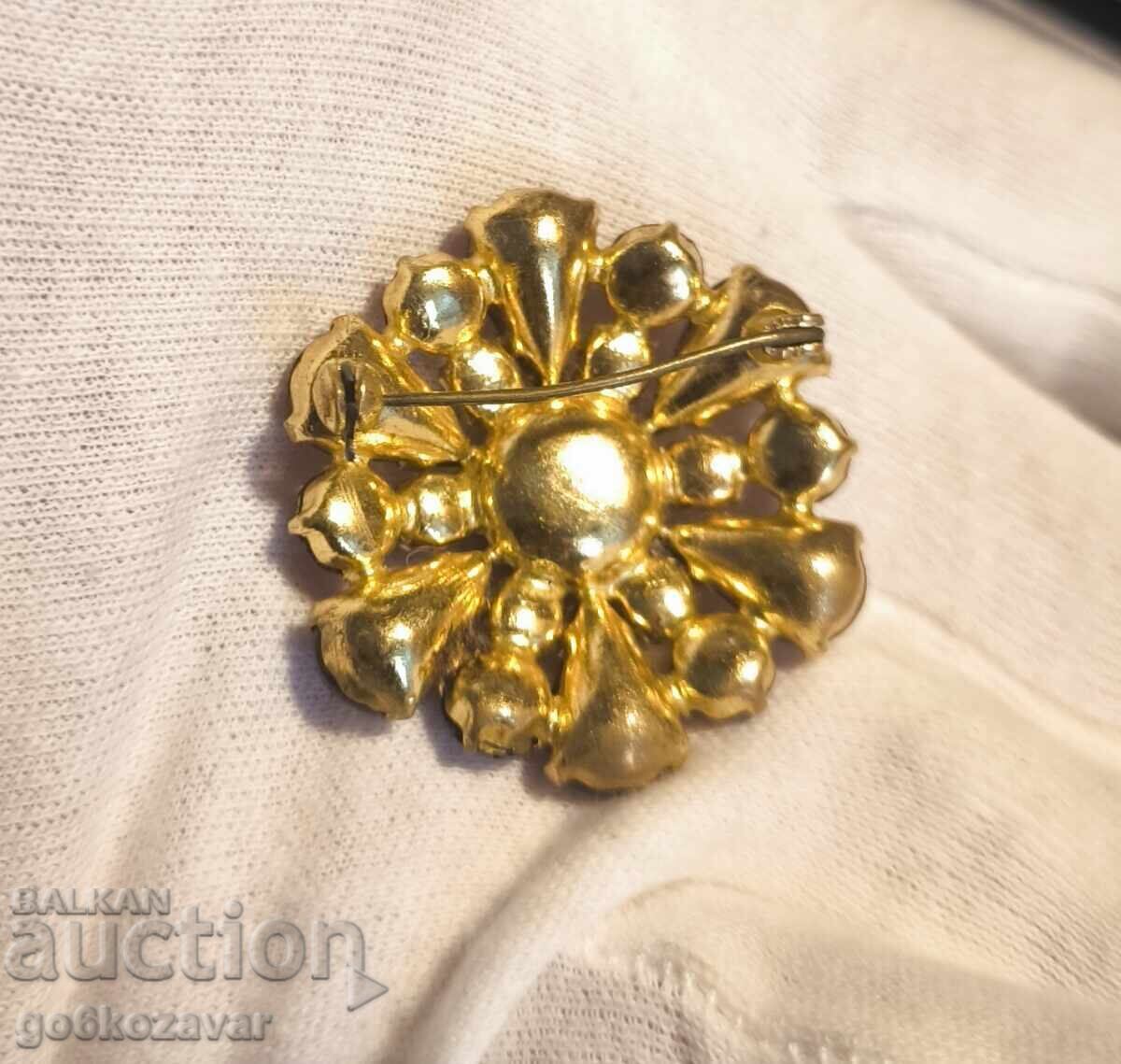 Винтидж ,Брошка „Цвете" с аврора бореалис кристали Красота - 5 Винтидж ,Брошка „Цвете" с аврора бореалис кристали Красота - 5