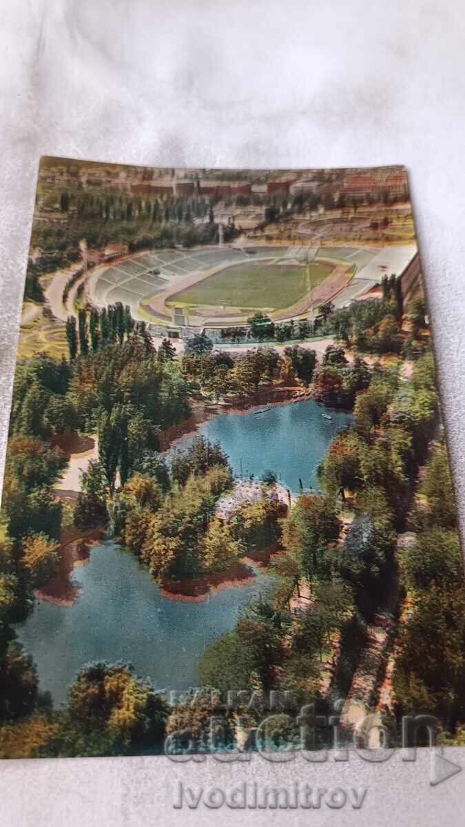 P K Sofiya Stadion V. Levski i lacul din Parcul Libertății P K Sofiya Stadion V. Levski i lacul din Parcul Libertății