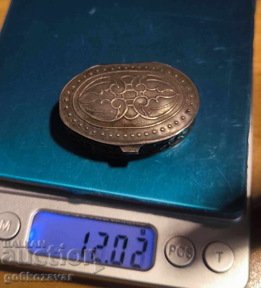 Cutie veche de argint lucrată manual! Argint 925! - 6 Cutie veche de argint lucrată manual! Argint 925! - 6