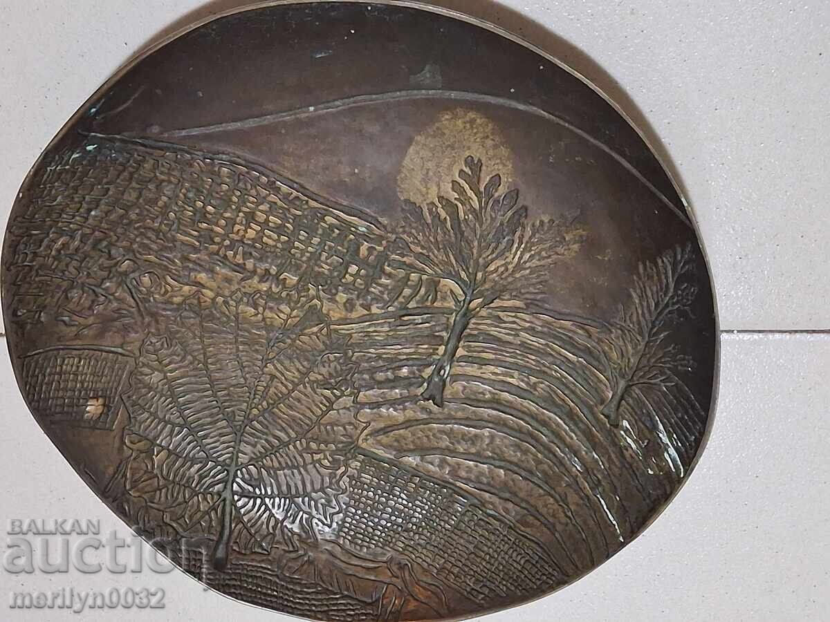 Bronze sculpture bowl bonbonniere bas-relief figure 70s - 5 Bronze sculpture bowl bonbonniere bas-relief figure 70s - 5