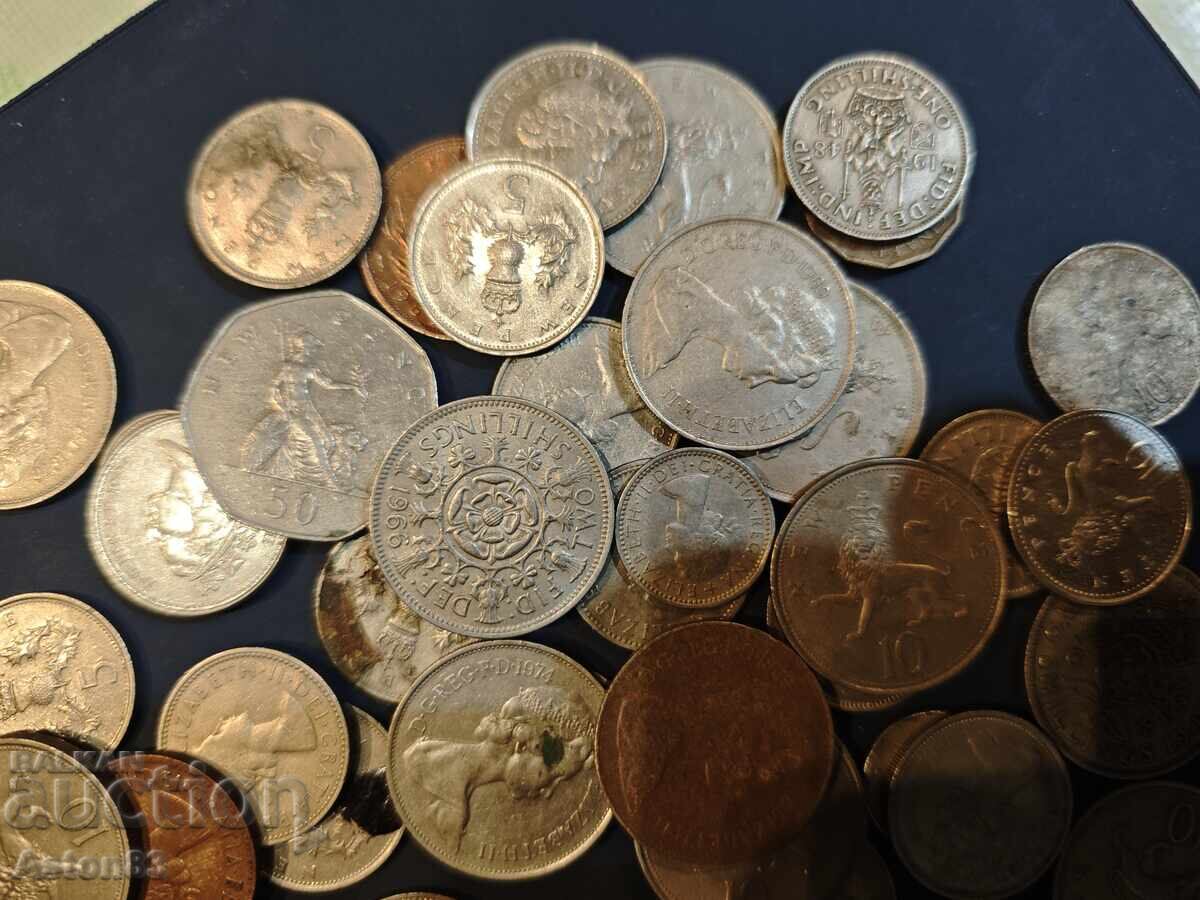 Παράδοση Παλιά νομίσματα Ηνωμένου Βασιλείου 100 τμχ Παράδοση Παλιά νομίσματα Ηνωμένου Βασιλείου 100 τμχ