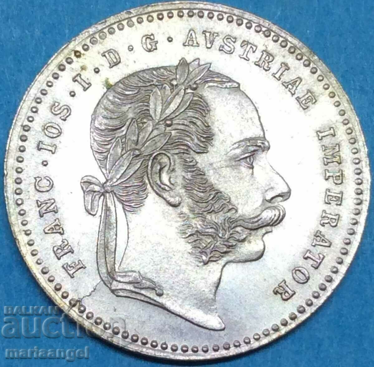 20 kreĭtseri 1870 Austro-Ungaria 2.8g Franz Joseph argint 20 kreĭtseri 1870 Austro-Ungaria 2.8g Franz Joseph argint