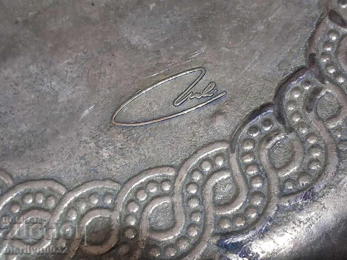 Μασίφ δίσκος ορείχαλκου ταψί πιάτο 70s διακόσμηση - 7 Μασίφ δίσκος ορείχαλκου ταψί πιάτο 70s διακόσμηση - 7