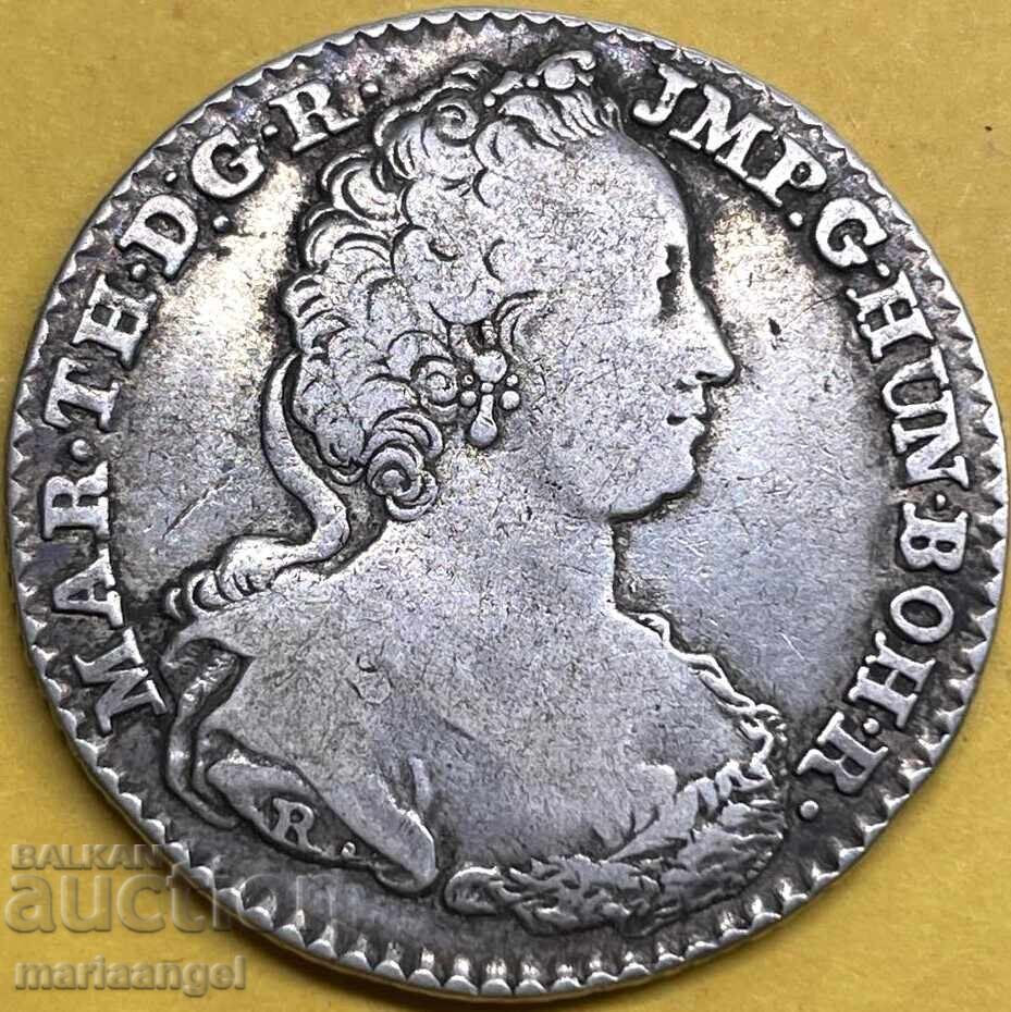 1/4 Дукатон 1752 Австрия Мария Терезия сребро - 6 1/4 Дукатон 1752 Австрия Мария Терезия сребро - 6