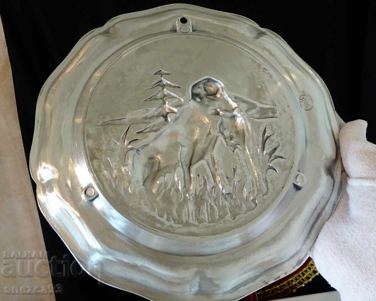 Kalayna plate with hunting scene, Dog with pheasant - 5 Kalayna plate with hunting scene, Dog with pheasant - 5