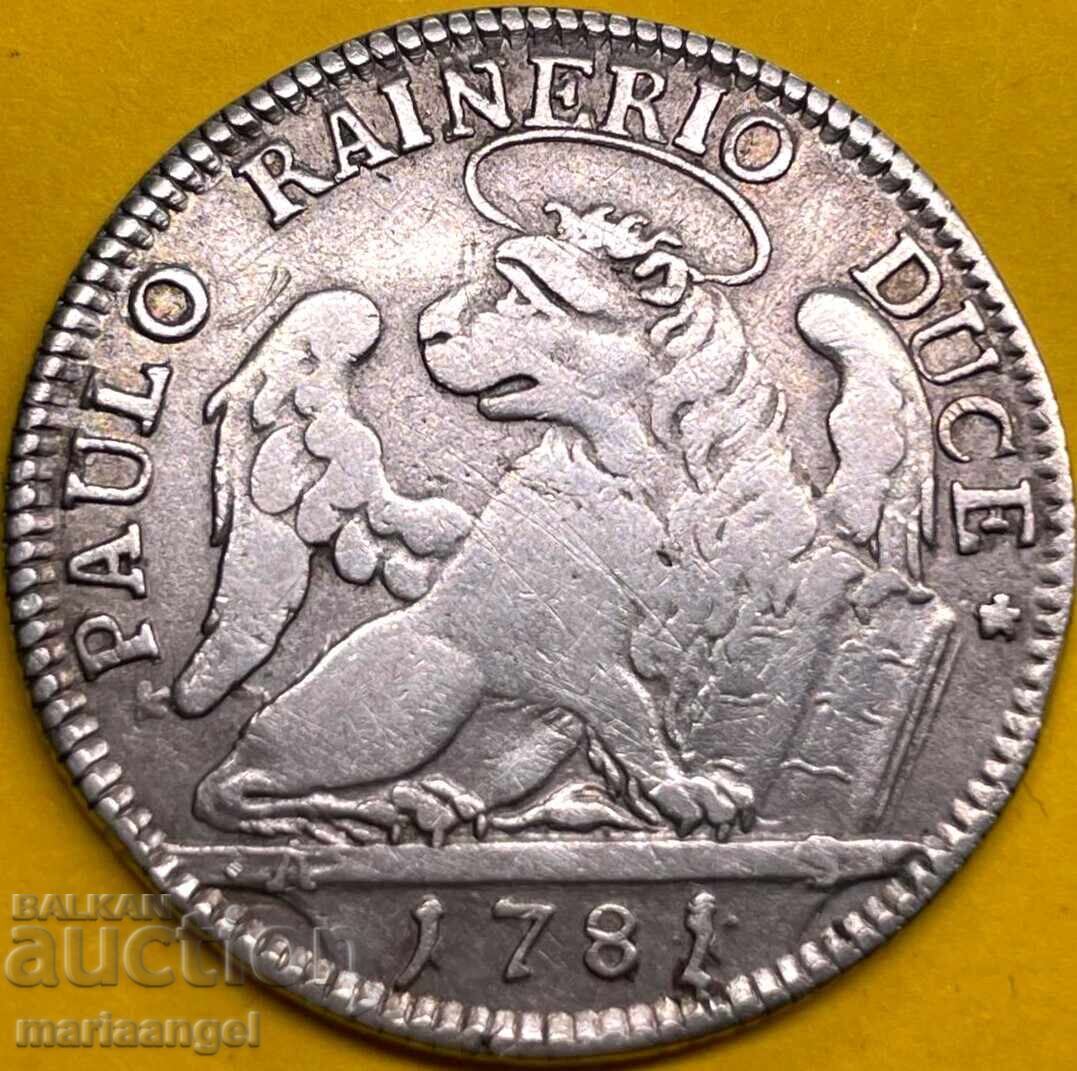 Auction Venice 1/4 Thaler 1781 Italy Doge Paolo Renier .835 fineness Auction Venice 1/4 Thaler 1781 Italy Doge Paolo Renier .835 fineness