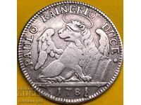 Veneția 1/4 Taler 1781 Italia doge Paolo Renier .835 probă