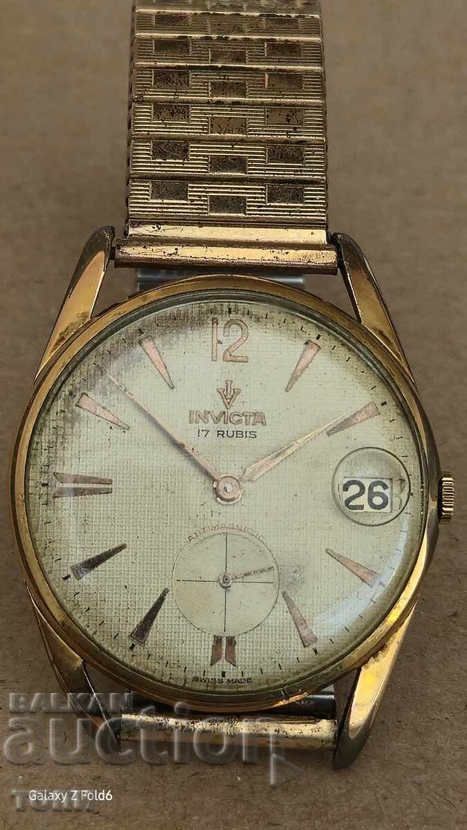 INVICTA SWISS MADE RAR AURIT FUNCTIONEAZĂ FĂRĂ GARANȚIE BZC! cu preț 0.01 BGN | € 0.01 INVICTA SWISS MADE RAR AURIT FUNCTIONEAZĂ FĂRĂ GARANȚIE BZC! cu preț 0.01 BGN | € 0.01