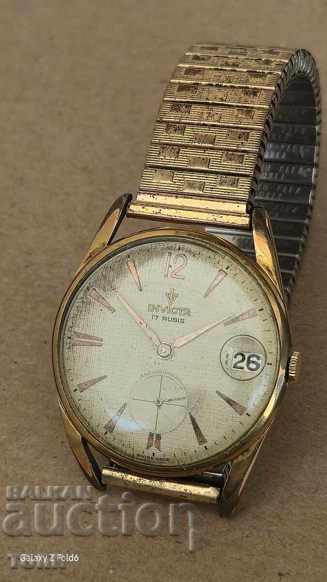 Licitație INVICTA SWISS MADE RAR AURIT FUNCTIONEAZĂ FĂRĂ GARANȚIE BZC! Licitație INVICTA SWISS MADE RAR AURIT FUNCTIONEAZĂ FĂRĂ GARANȚIE BZC!